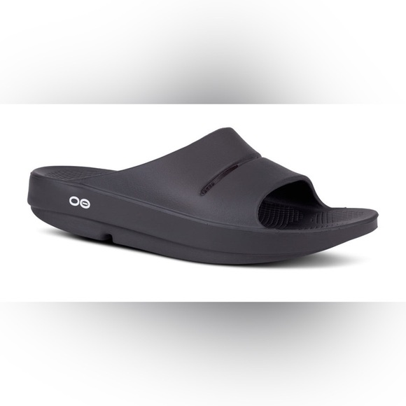 Oofos Men’s Ooahh Slide Sandal - Black Unisex Slide Women’s Sz 10/ Men’s 8 main image 4